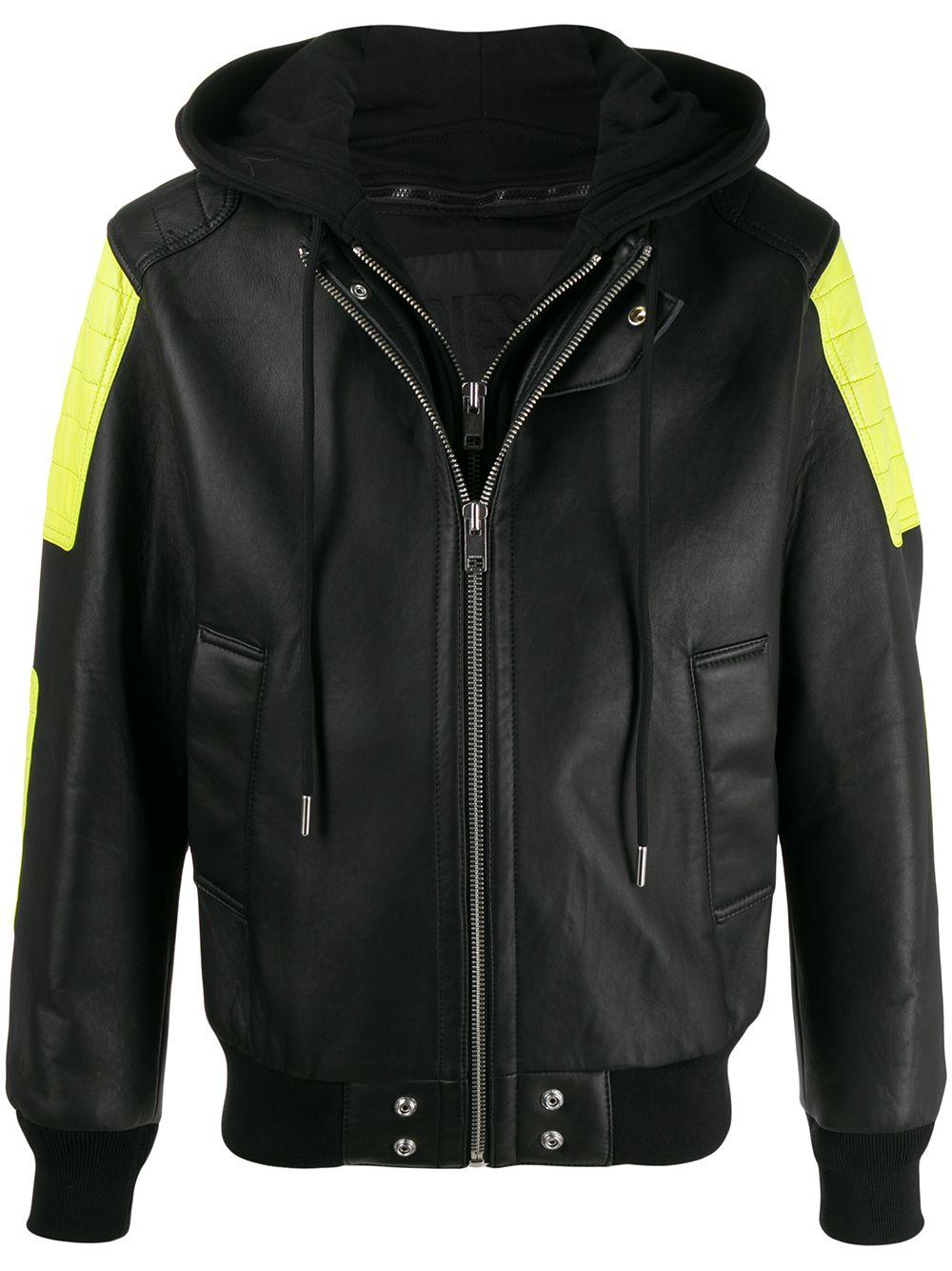 DIESEL Layered-effect Jacket With Neon Details in Black for Men | Lyst