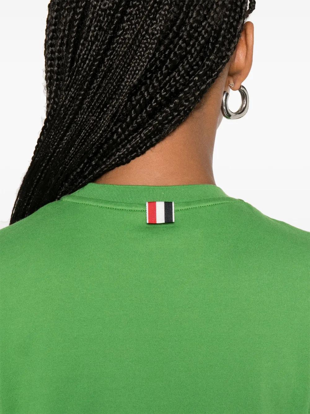 Thom Browne Jersey 4-Bar Short Sleeve Tee in Green | Lyst
