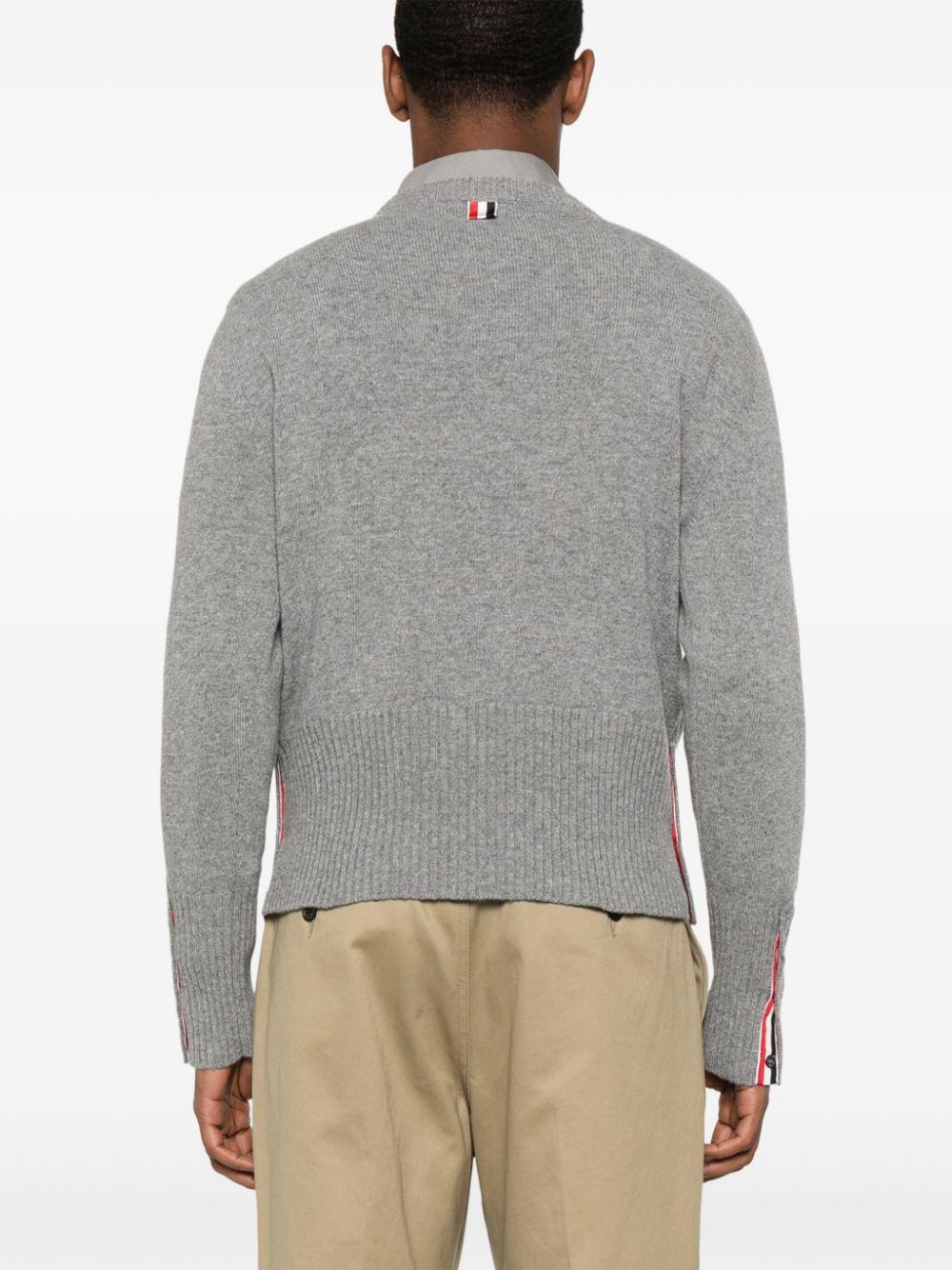 THOM BROWNE グレー 長袖ニット THOM BROWNE グレーニット