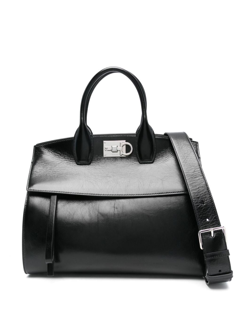 Ferragamo レディース ブラック Studio Soft ハンドバッグ L トートバッグ