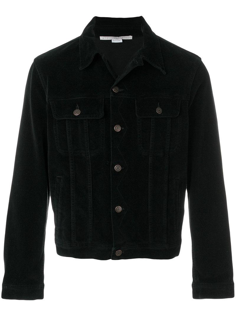 Stella McCartney Dicky Velvet Jean Jacket in Black for Men | Lyst