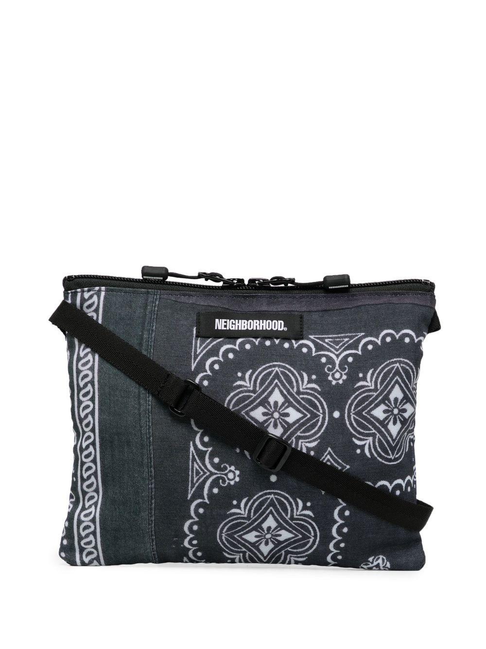 Neighborhood Bandana-print Logo Messenger Bag in Green for Men | Lyst