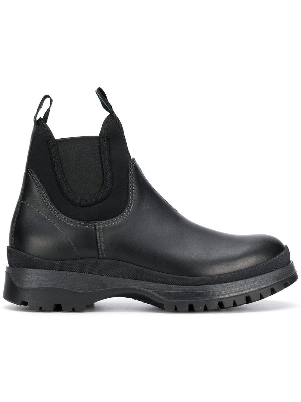 Prada Brixen Rain Boots in Black for Men - Lyst