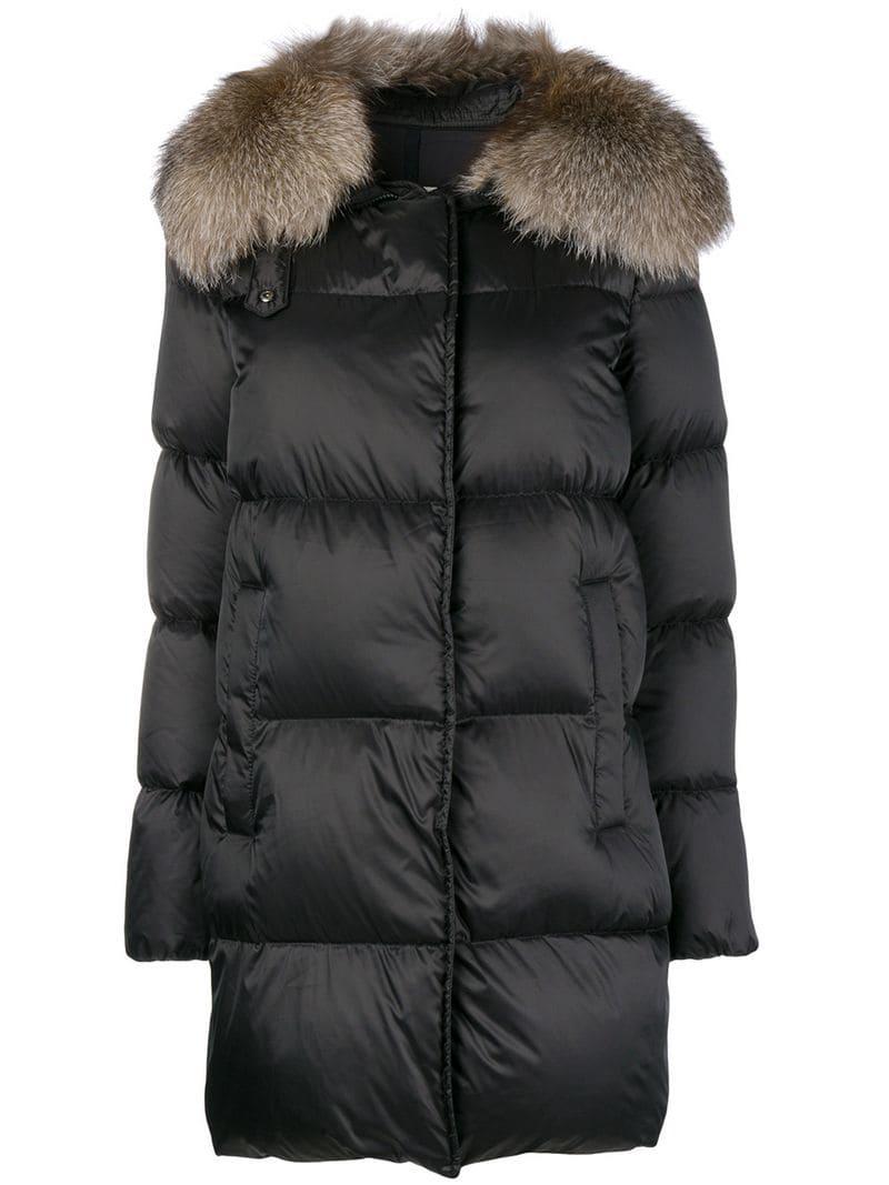 Moncler Synthetic Padded Raincoat in Black - Lyst