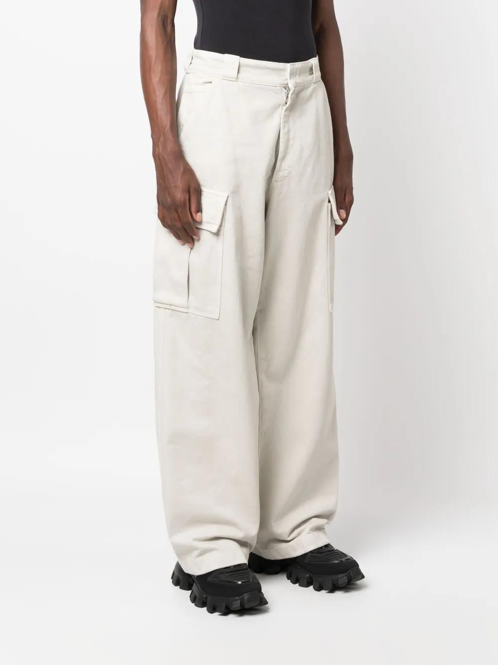 【関税&送料込み】Prada Wide-Leg Cotton Trousers prada-neutrals-Wide-Leg-Cotton
