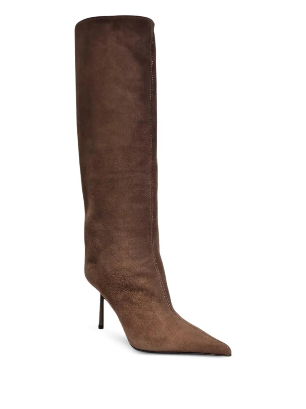ロングブーツ LE SILLA BELLA BOOTS IN SUEDE Le Silla 100mm Bella calf-suede Boots | Black | FARFETCH CA