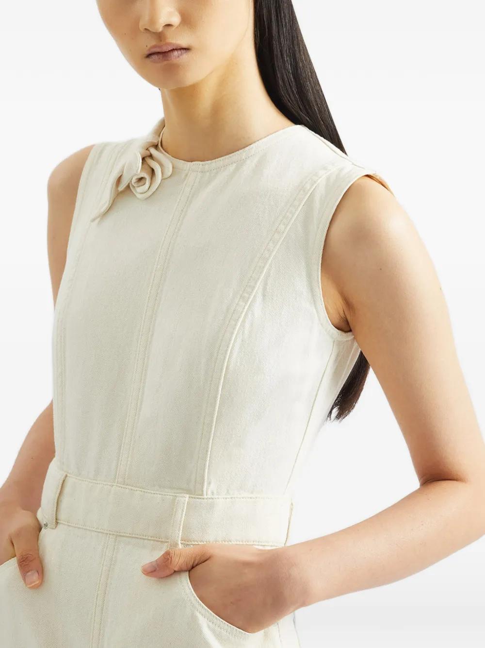 white christmas dresses Indigo Denim Short Sleeve Midi Dress main image 0