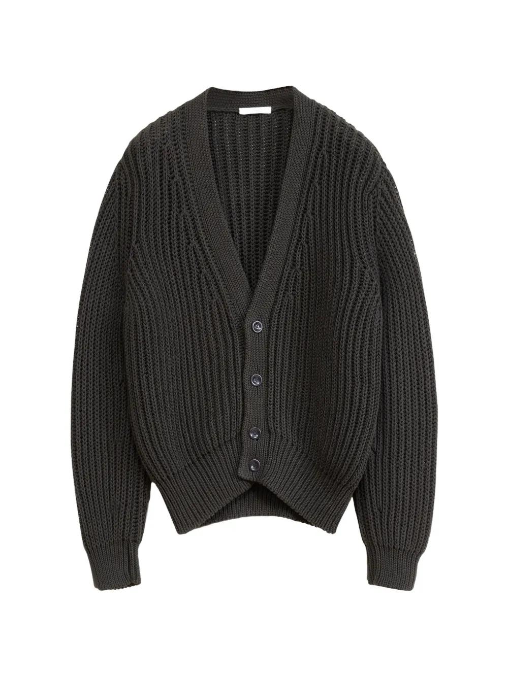 Lemaire Chunky Cardigan in Black | Lyst UK