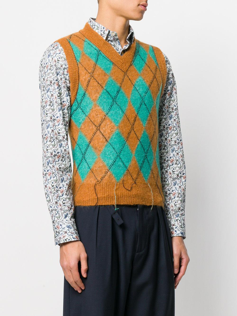 Diamond knit vest Clearance