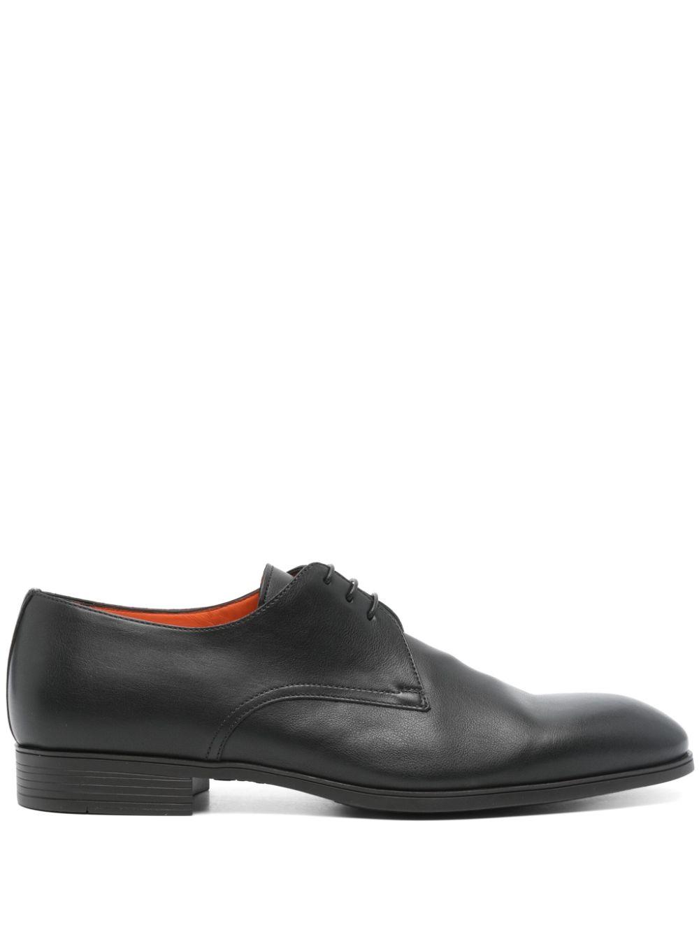 Santoni メンズ グレー レースアップ レザーシューズ レースアップ