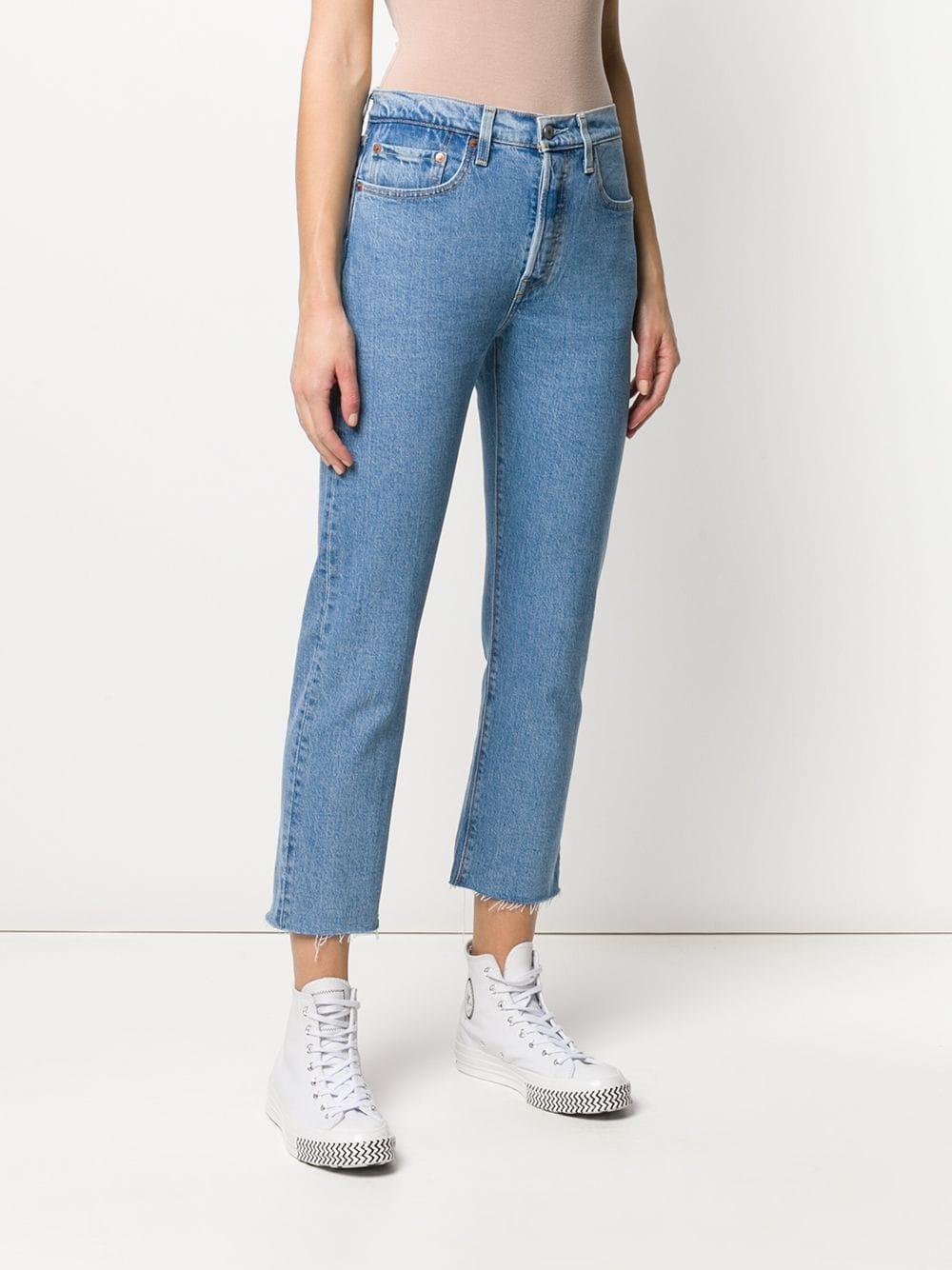 Levi's 501 Crop Tango Beats Denim Jeans in Blue - Lyst