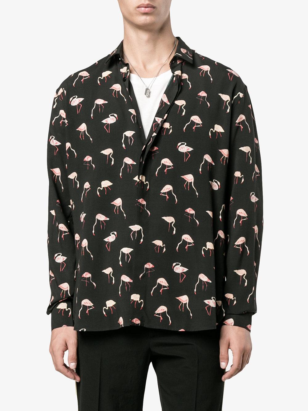 Saint Laurent Flamingo Print Shirt in 