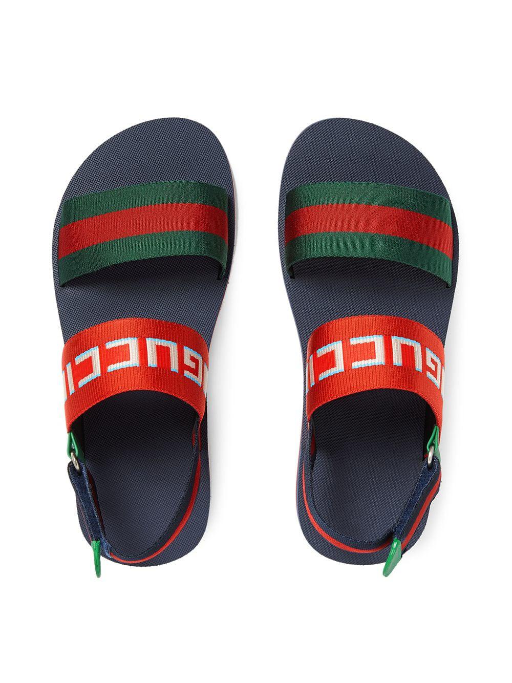 gucci stripe strap sandal