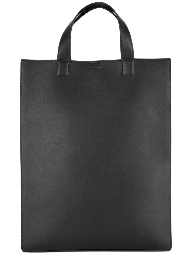 minimalist leather tote