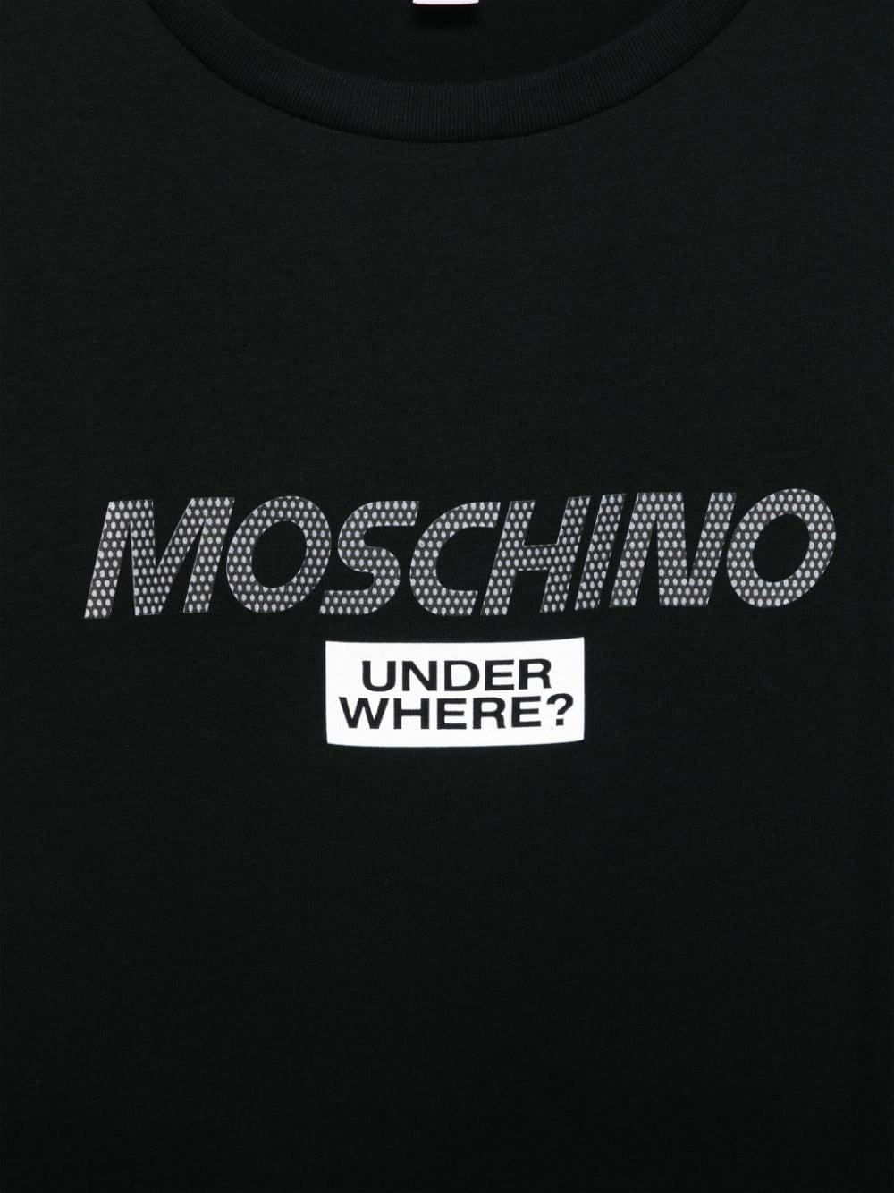 Moschino Logo Print T Shirt in Black Lyst