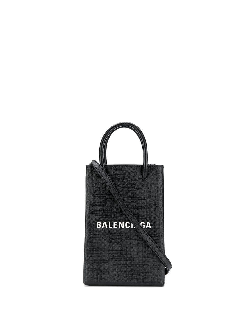 Balenciaga Leather 'shopping Phone Holder' Crossbody Bag in Black for Men -  Save 58% - Lyst