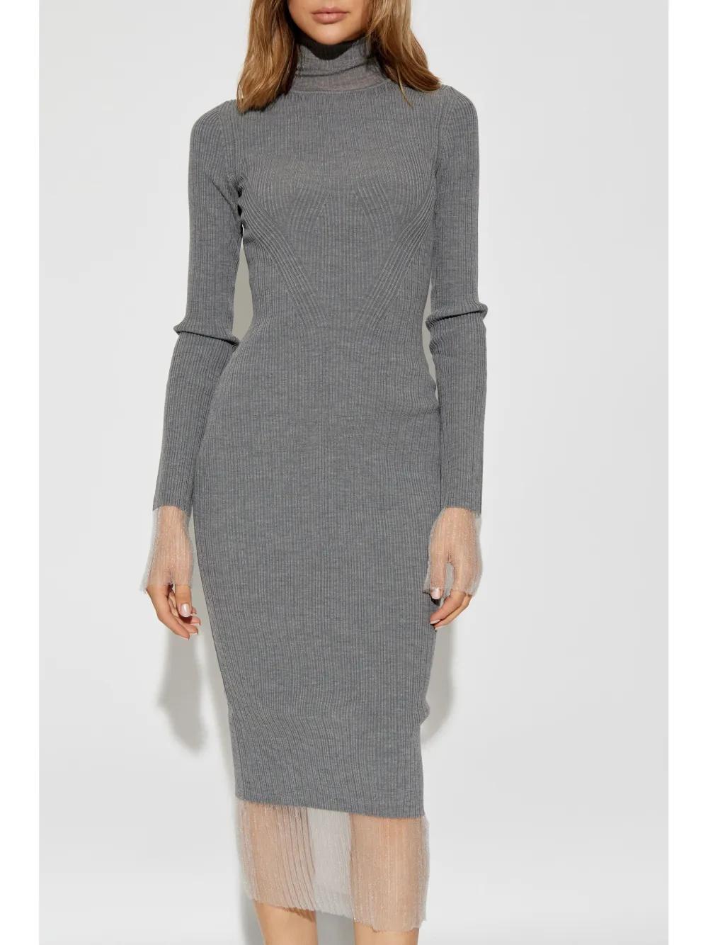 maison close striped midi dress The White Square Neck Striped Midi Dress