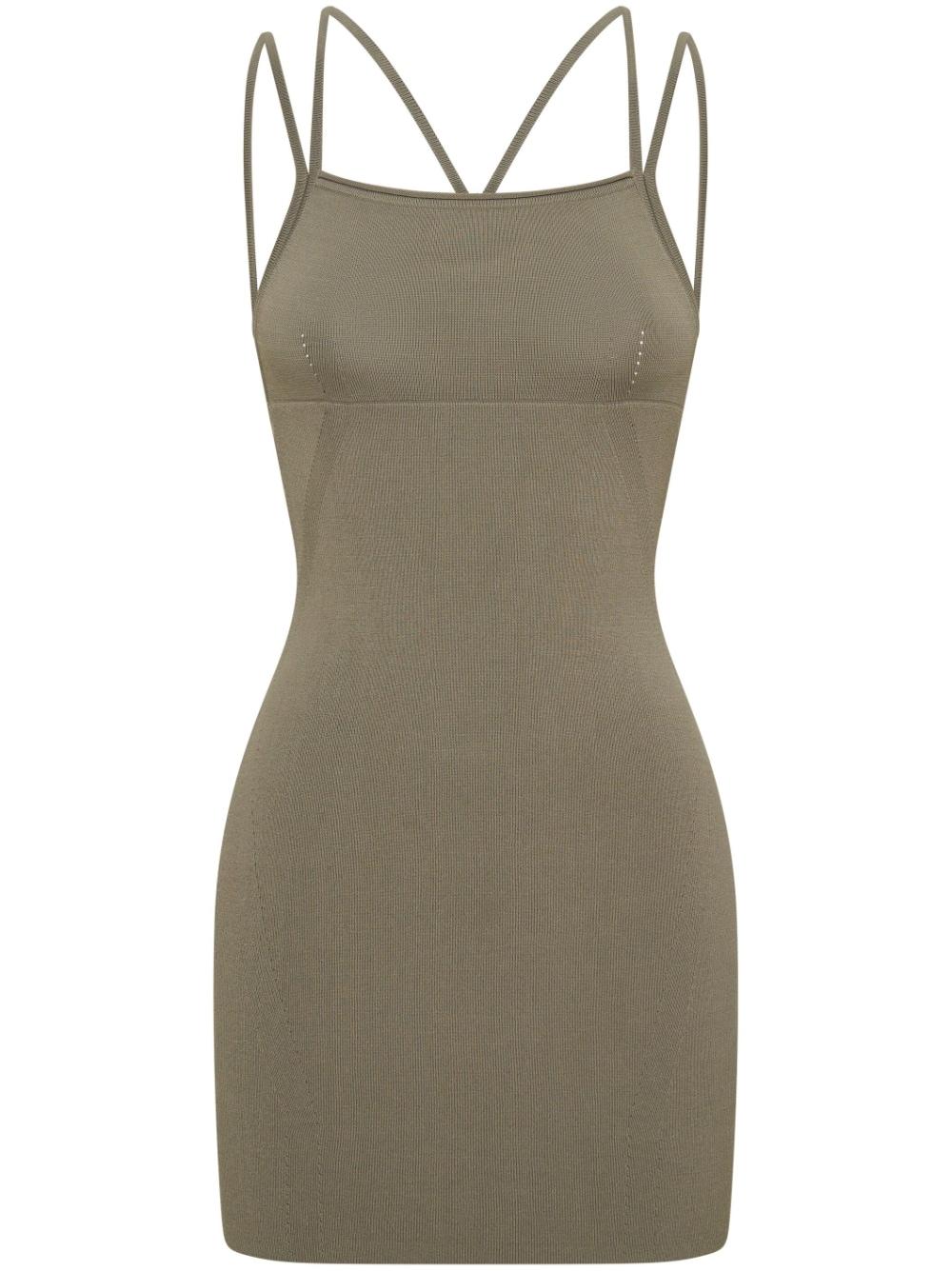 Dion Lee Strappy Fine-knit Minidress in Green | Lyst