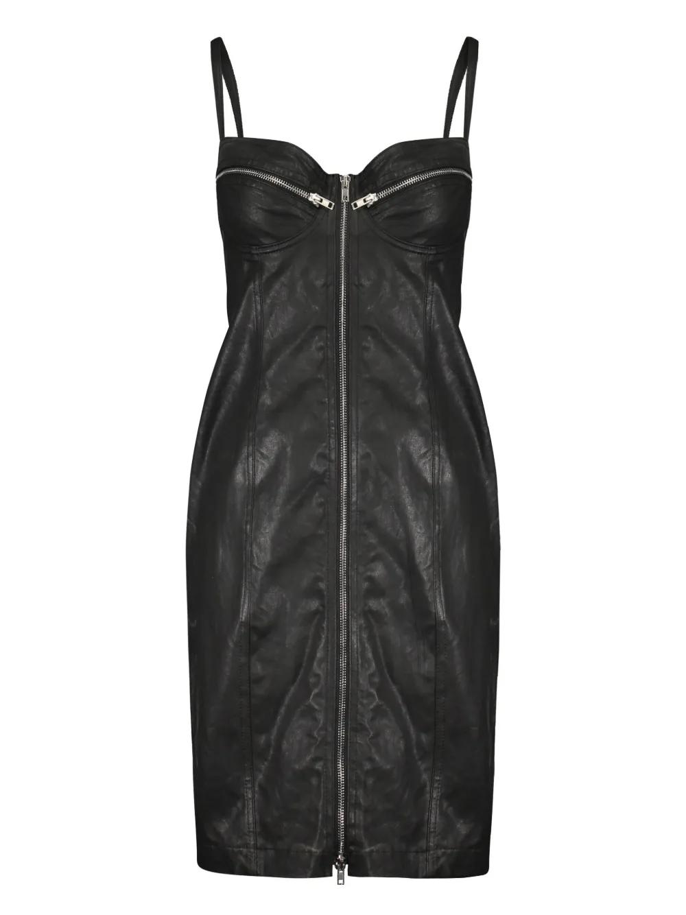 jeremy-scott-black-Coated-Mini