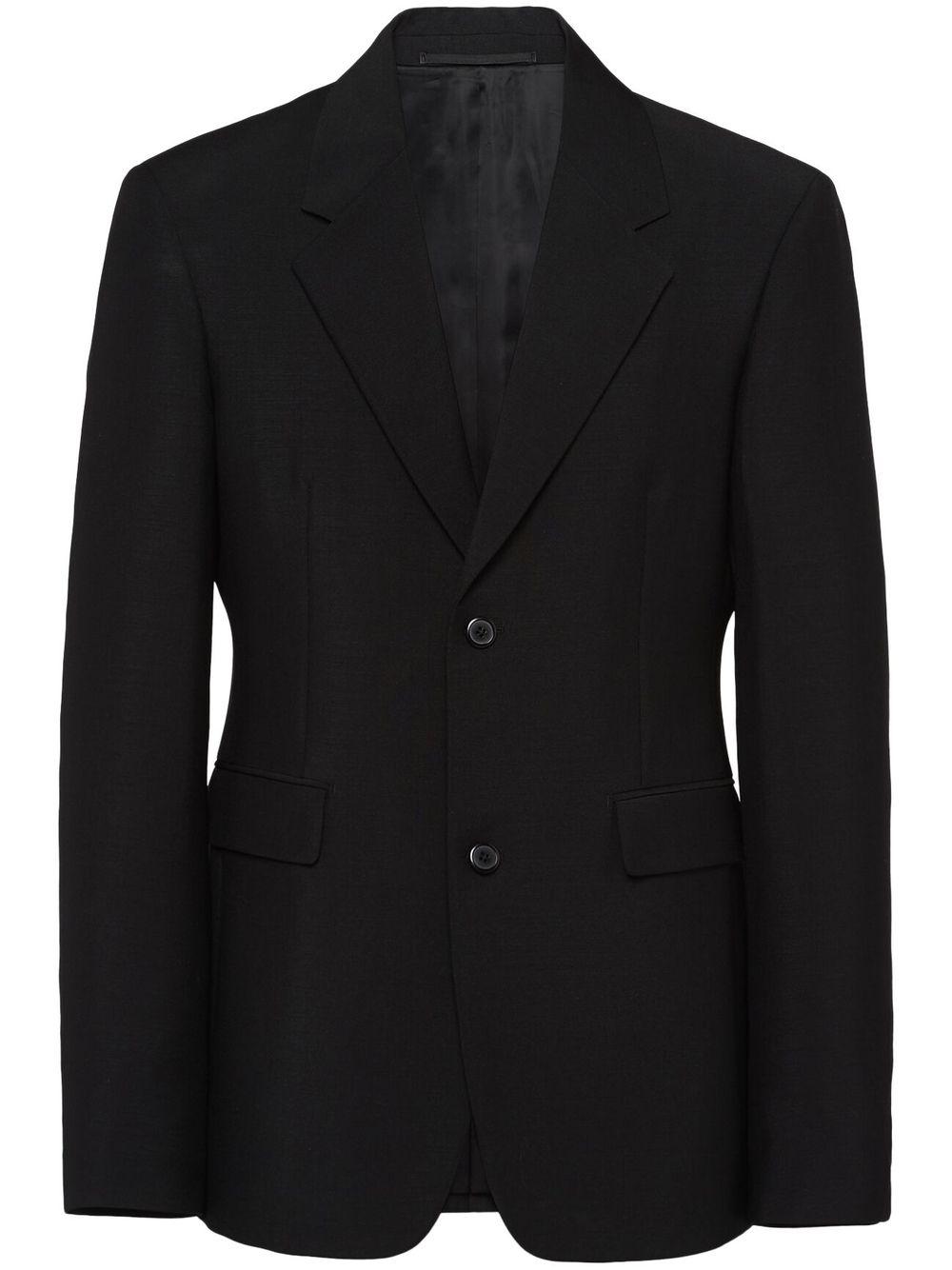 Straat Groen het is nutteloos Prada Single-breasted Mohair Wool Blazer in Black for Men | Lyst