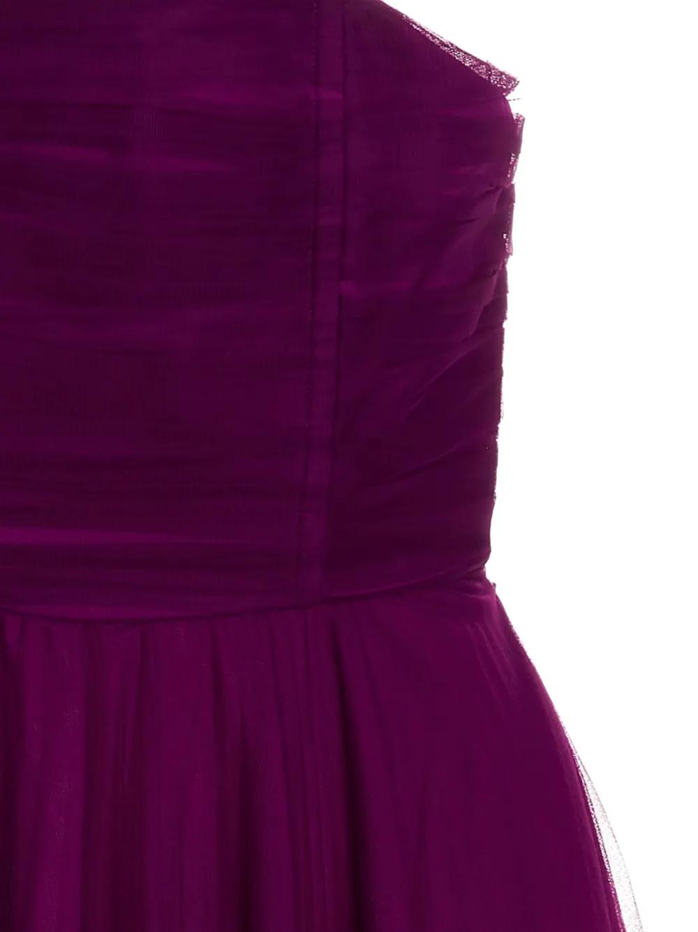 スカート 1913 DRESSCODE Long tulle dress 1913 Dresscode Tulle Long Bustier Dress In Fluo,Fuchsia - 67