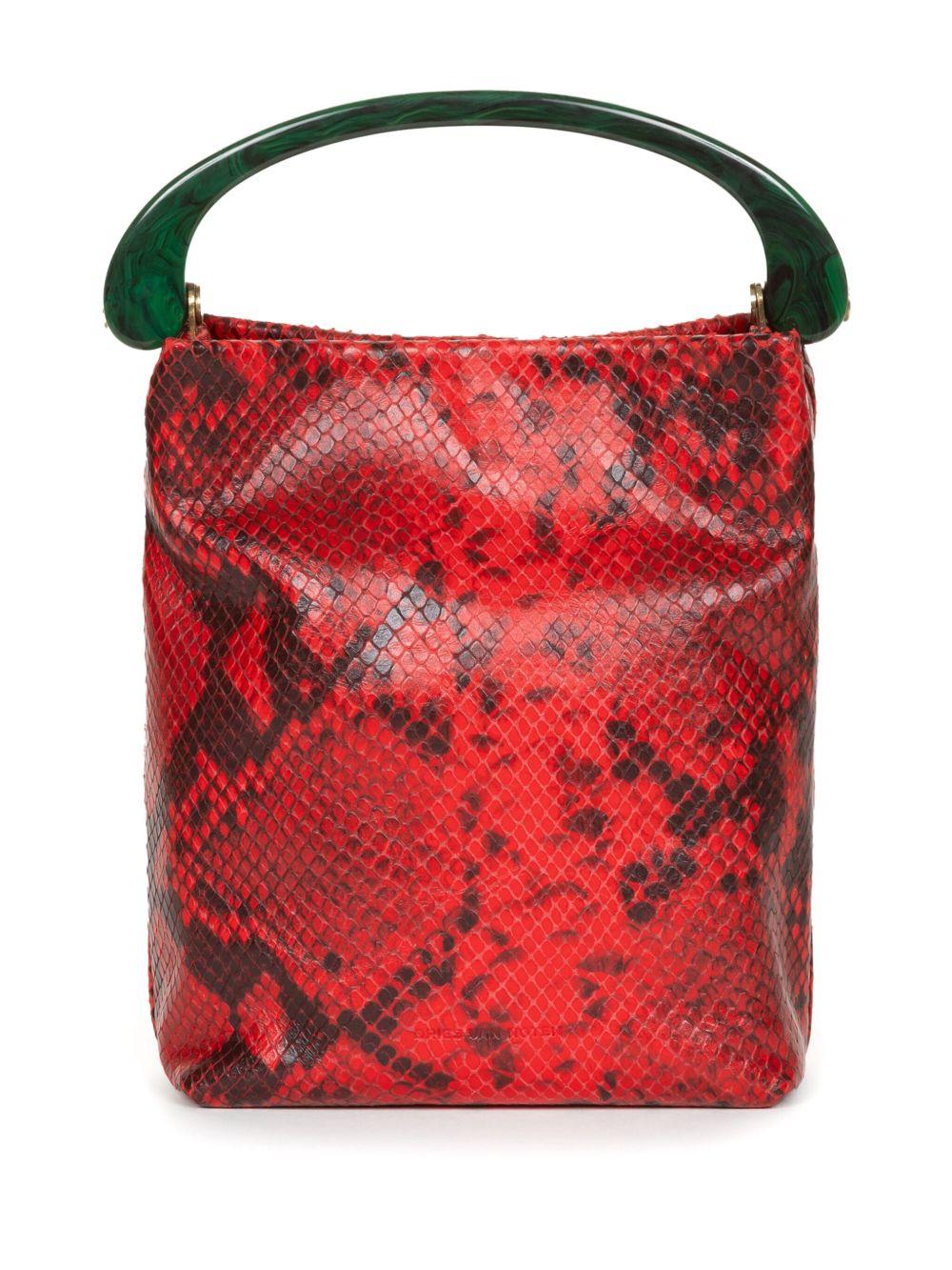 【DRIES VAN NOTEN】SS25 装飾 マイクロバッグ Red 送料関税込 Red Micro Leather Bag by Dries Van Noten on Sale