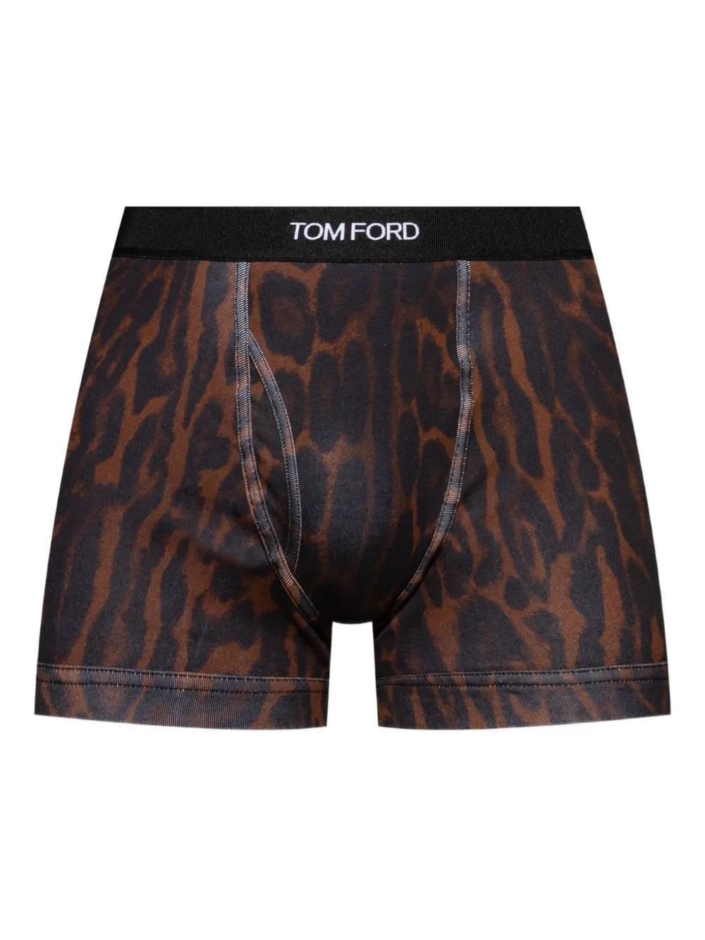 新品TOM FORD レオパードシルクボクサーM TOM FORD レオパード シルクボクサーパンツ | ブラック