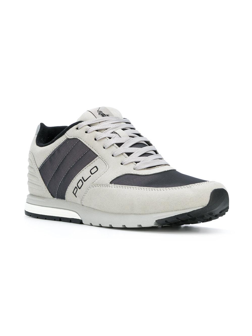 Polo Ralph Lauren Suede Laxman Tech Sneakers in Grey (Gray) for Men - Lyst