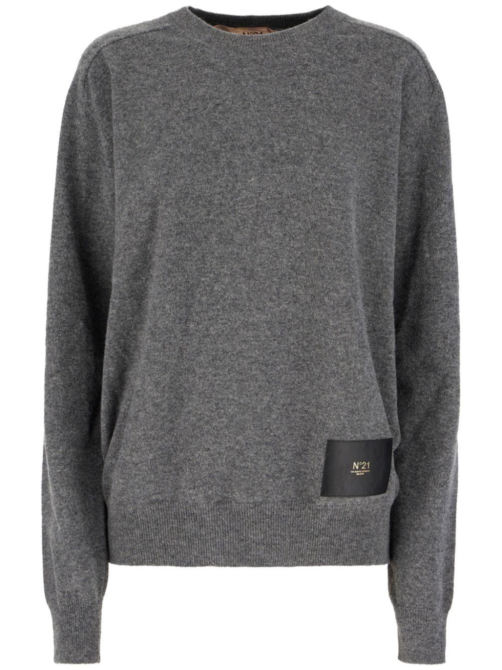 N°21 レディース グレー ロゴ セーター セーター & ニット