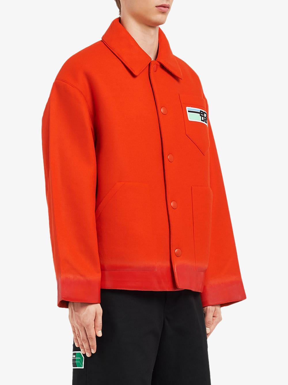 prada jacket orange
