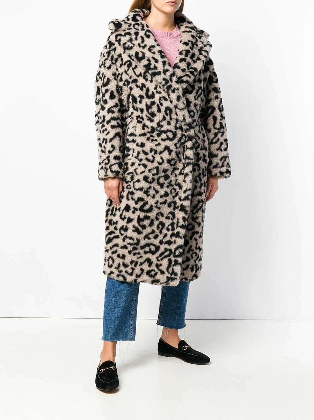 max mara leopard teddy coat