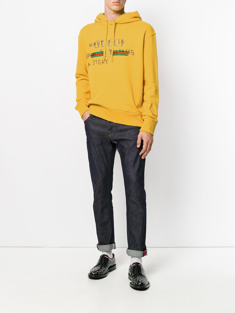 Gucci Coco Capitán Logo Hoodie in Yellow for Men | Lyst Canada