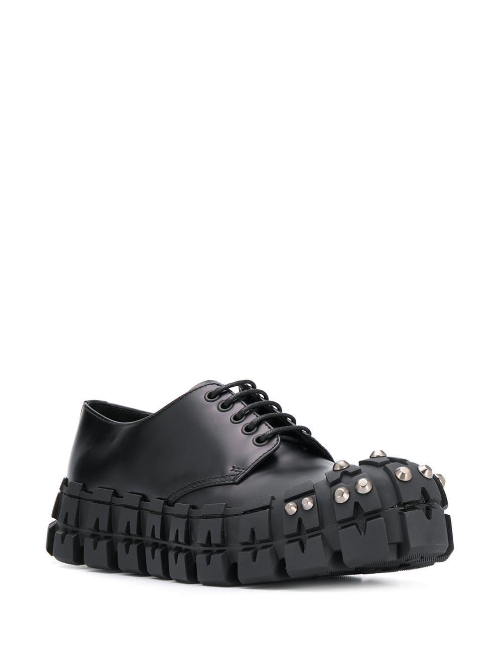 Prada Chunky Studded Derby Shoes in Black for Men | Lyst