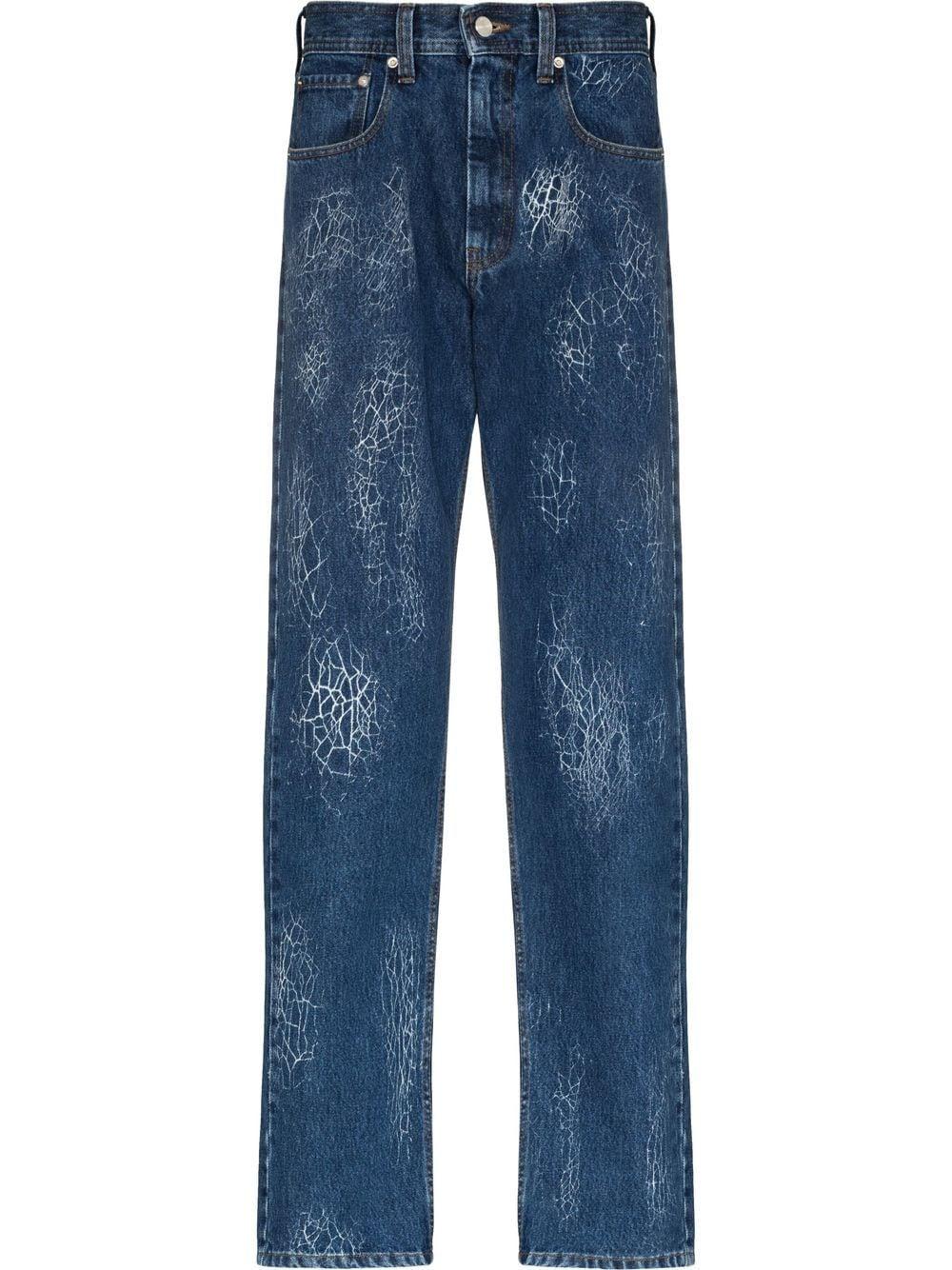 NAMACHEKO Ushi Printed Straight-leg Jeans in Blue for Men | Lyst