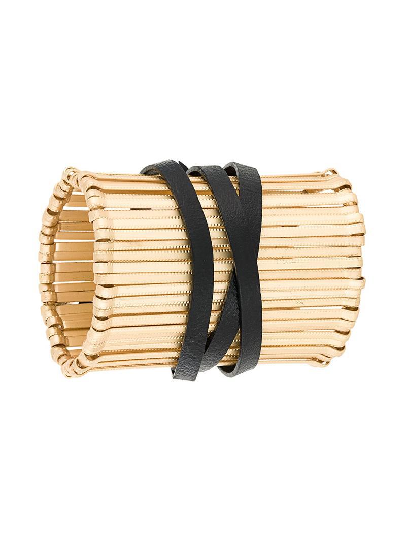 Lyst Federica Tosi Thick Bracelet In Metallic Gallery