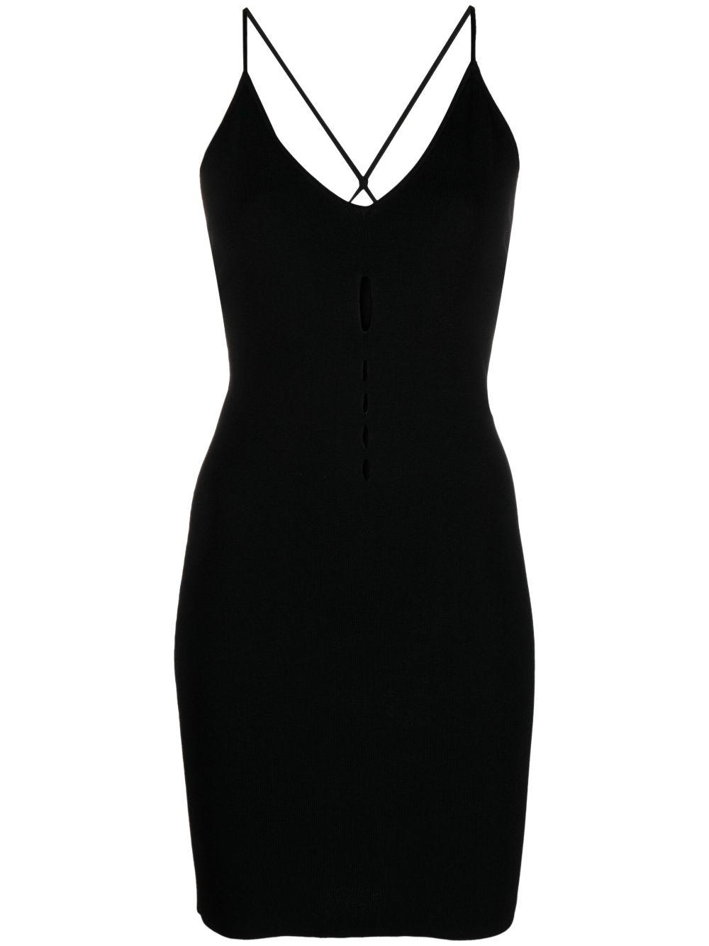 Rohe Cut-out Detail Knitted Dress in Black | Lyst