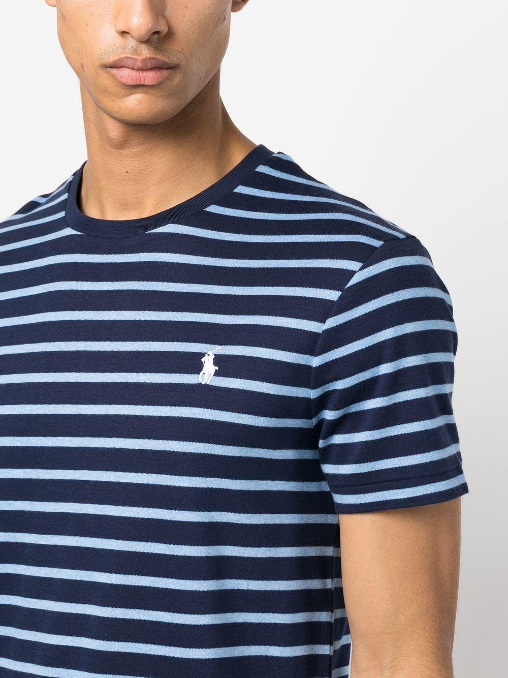 Polo Ralph Lauren Striped Short-sleeve T-shirt in Blue for Men | Lyst