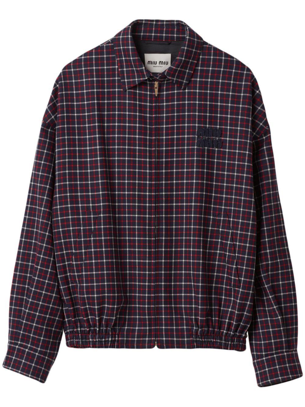 Miu Miu Long-Sleeve Zip Up Wool Jacket - Bergdorf Goodman