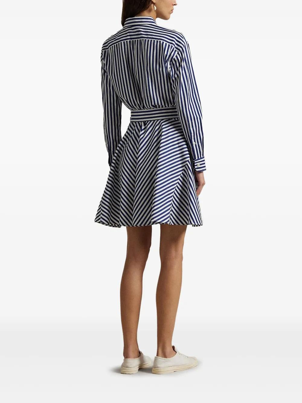 Polo Ralph Lauren Striped Paneled Shirt Dress in Blue | Lyst