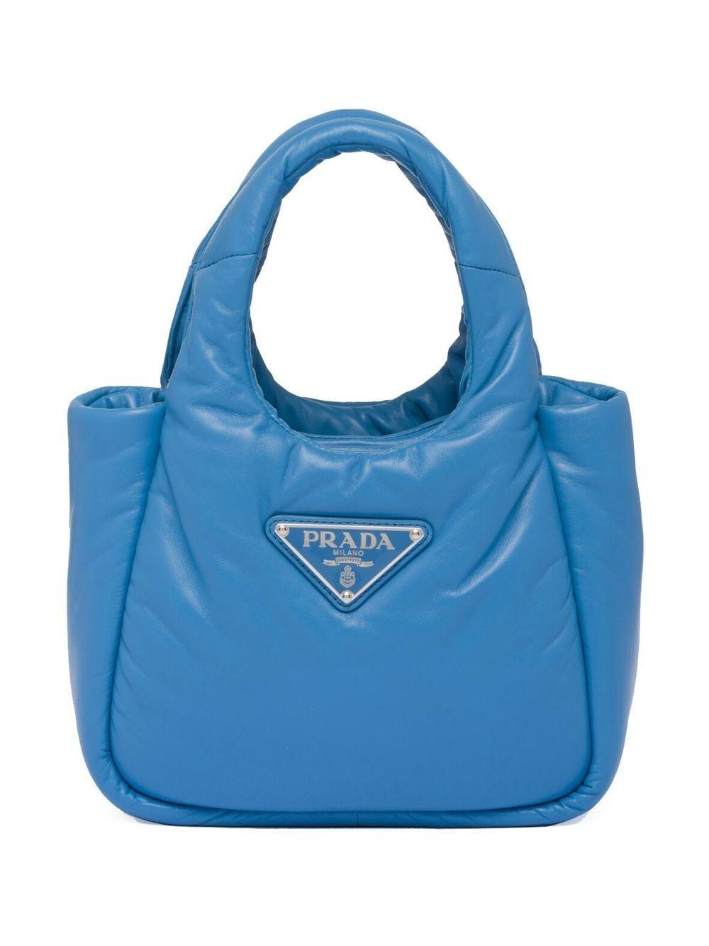 Prada Small Soft Padded Tote Bag in Blue Lyst
