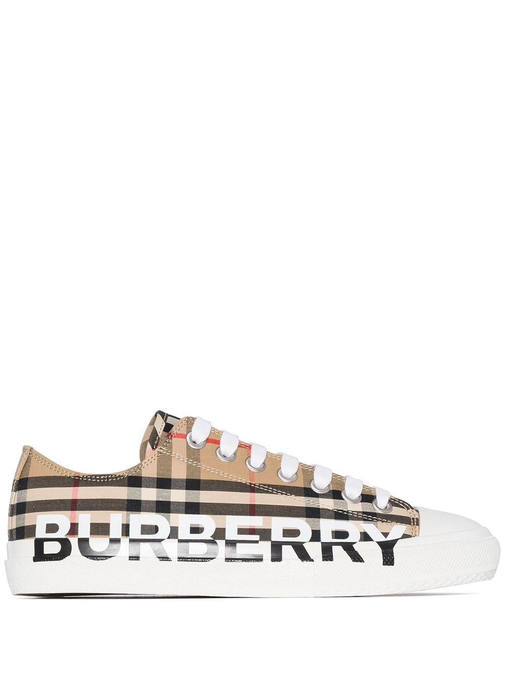 Burberry Logo-print Vintage Check Sneakers | Lyst