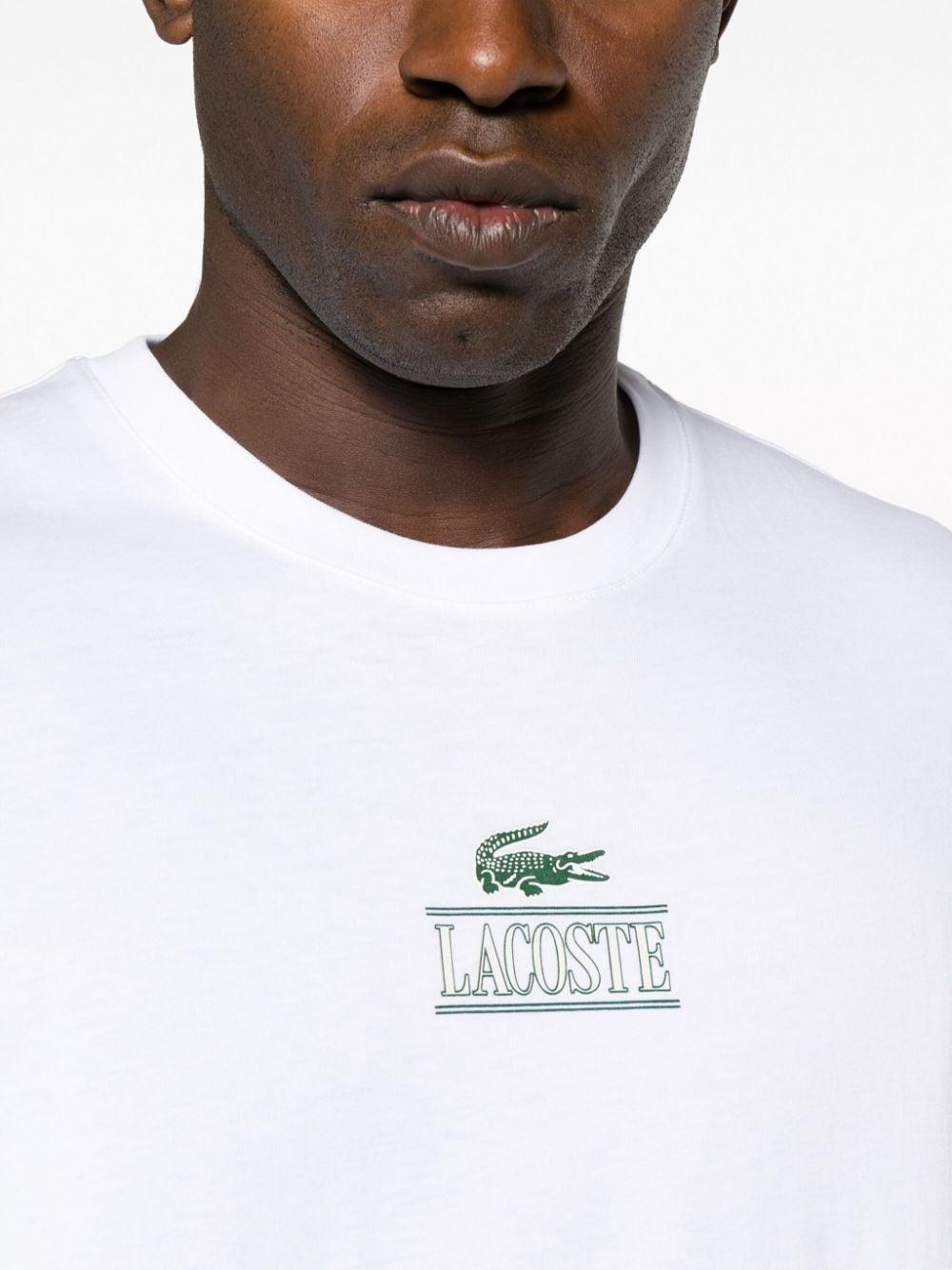 Diktatur bassin influenza Lacoste Logo-print Cotton T-shirt in White for Men | Lyst