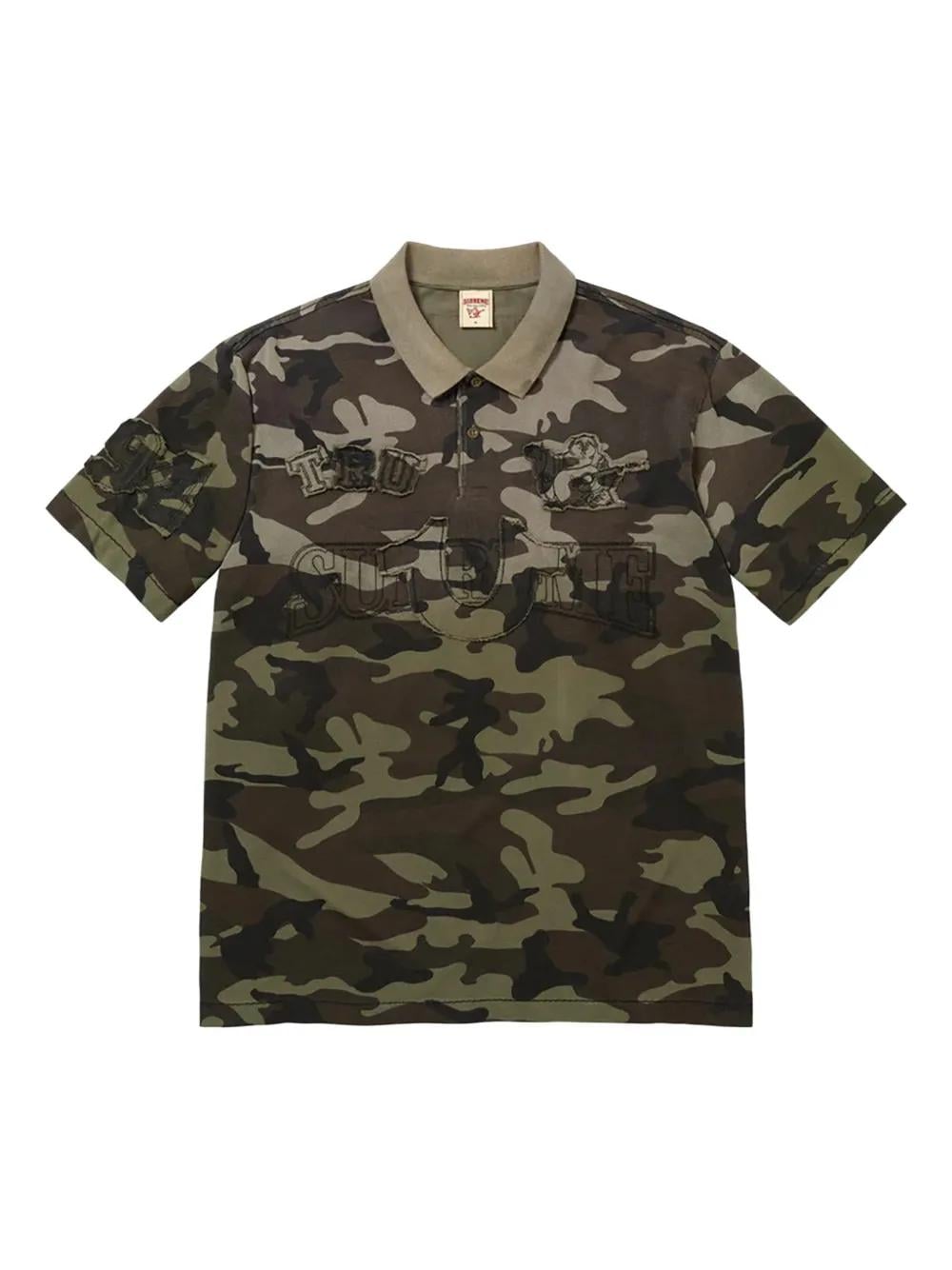 Supreme X True Religion Appliqués Camouflage Polo Shirt in Green