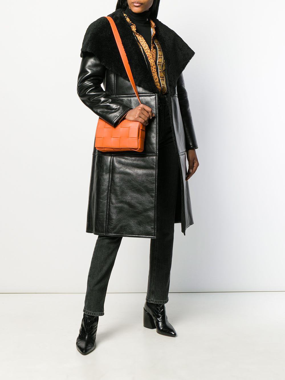 Bottega Veneta Leather Cassette Bag in Orange | Lyst