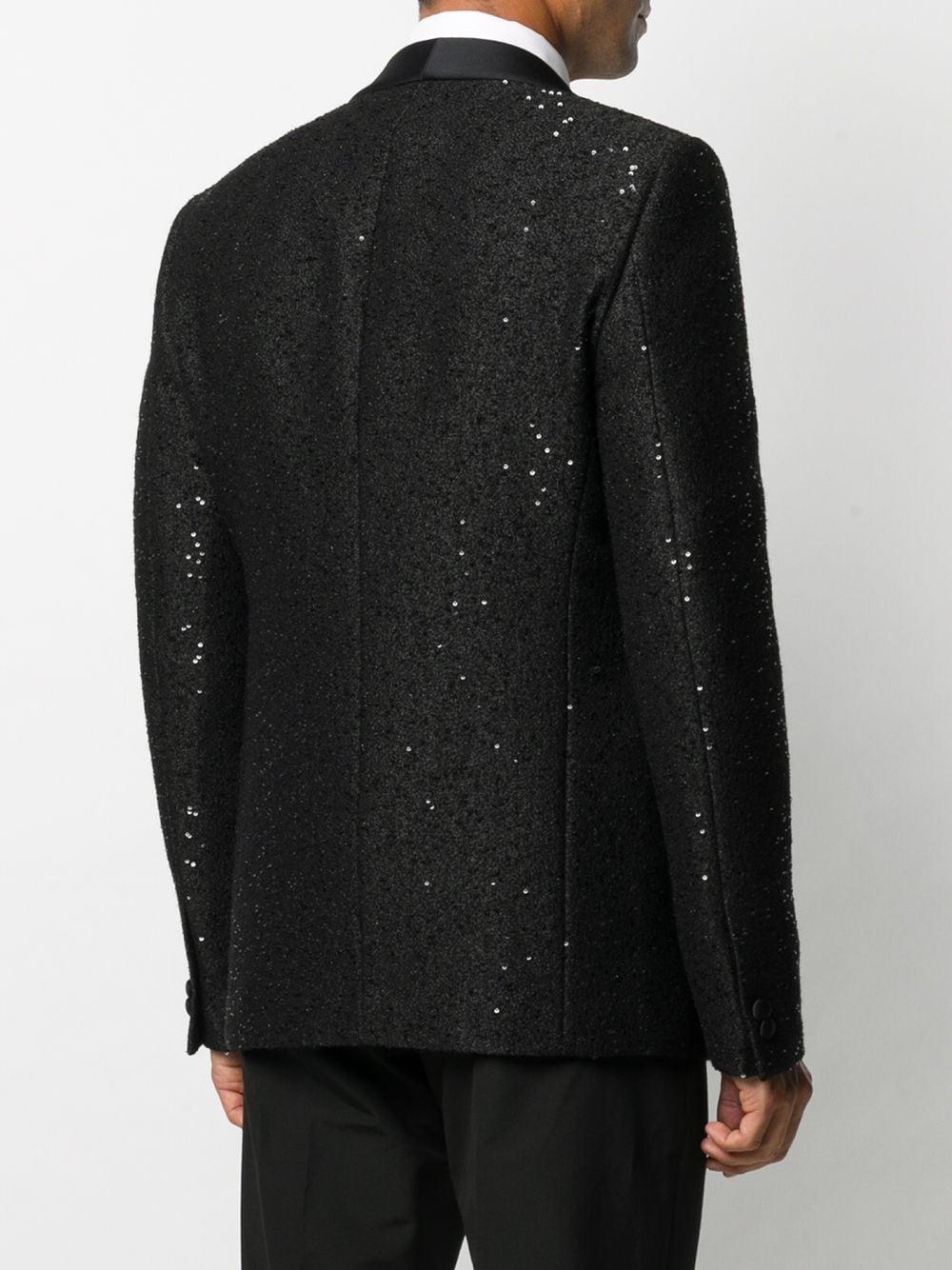 Emporio Armani Sequin-embellished Smoking Jacket in Black for Men | Lyst