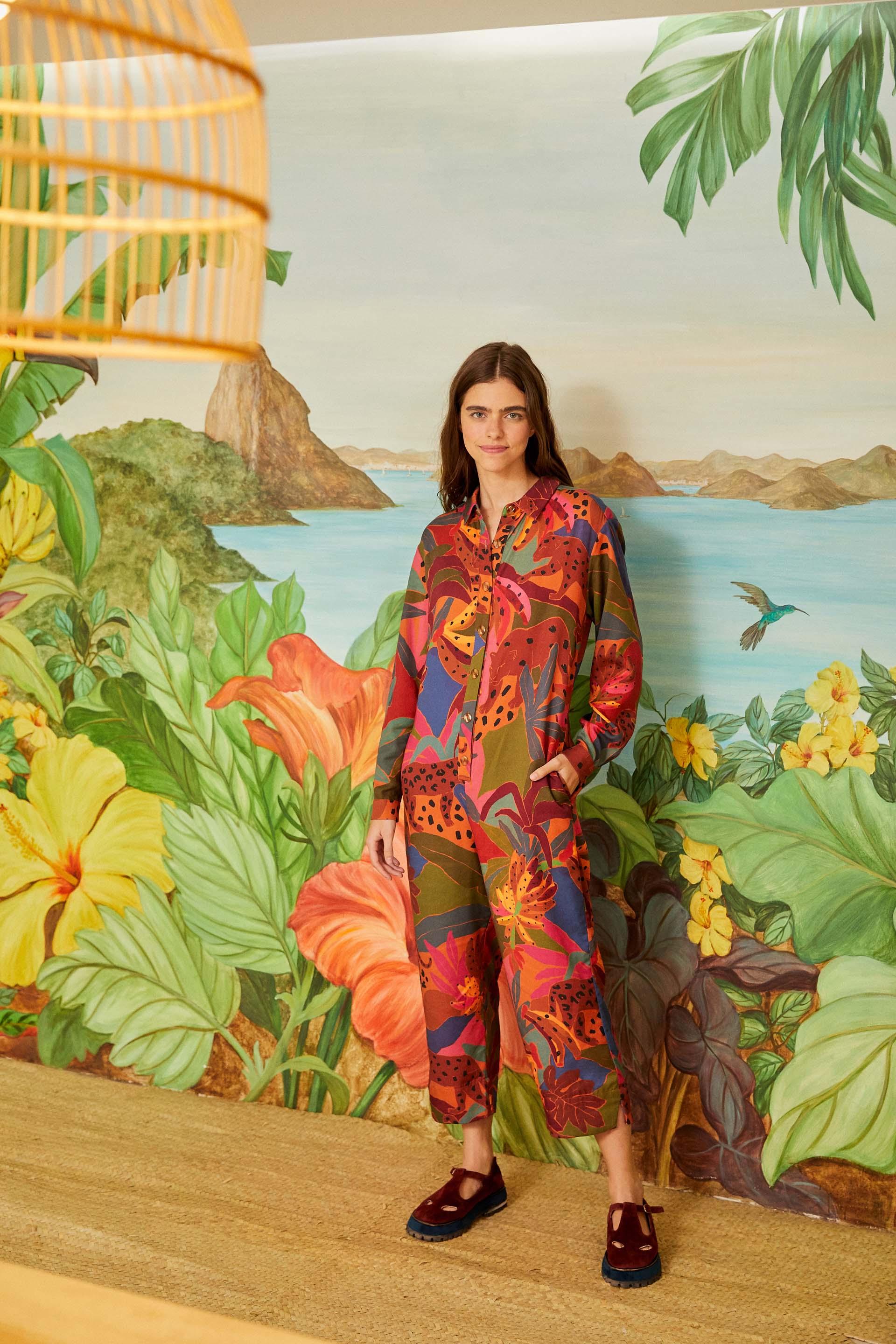 FARM Rio Leopards Jungle Cropped Jumpsuit Lyst