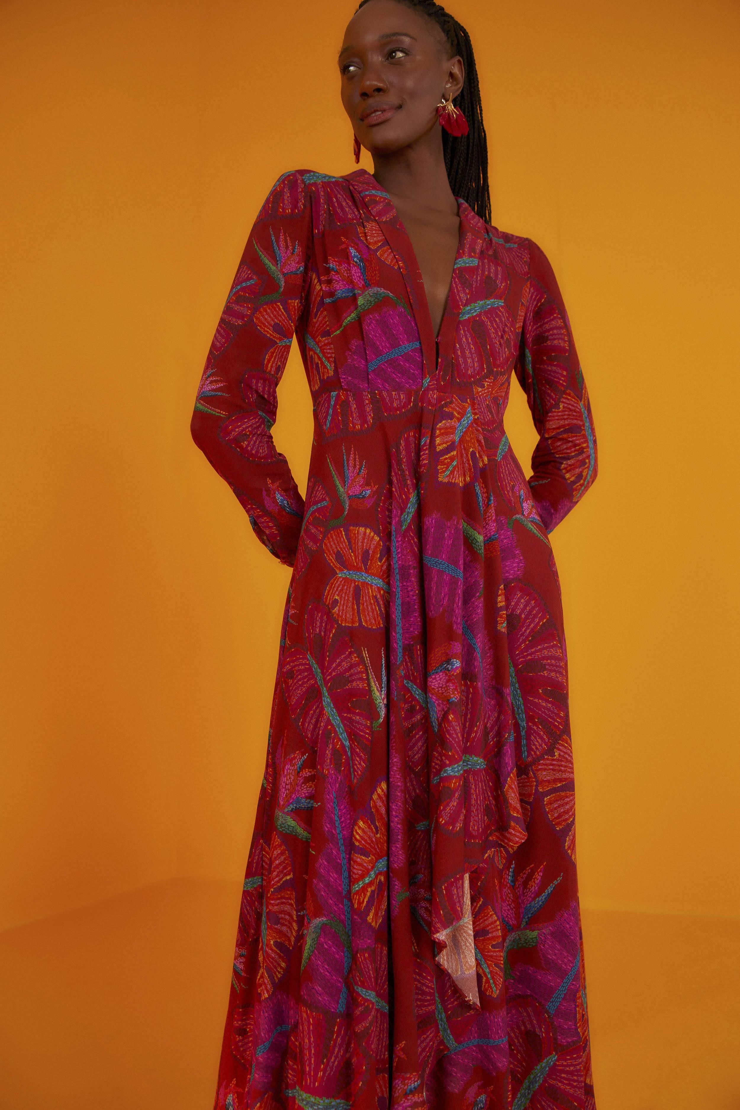 FARM Rio Red Maxi Dress | Lyst