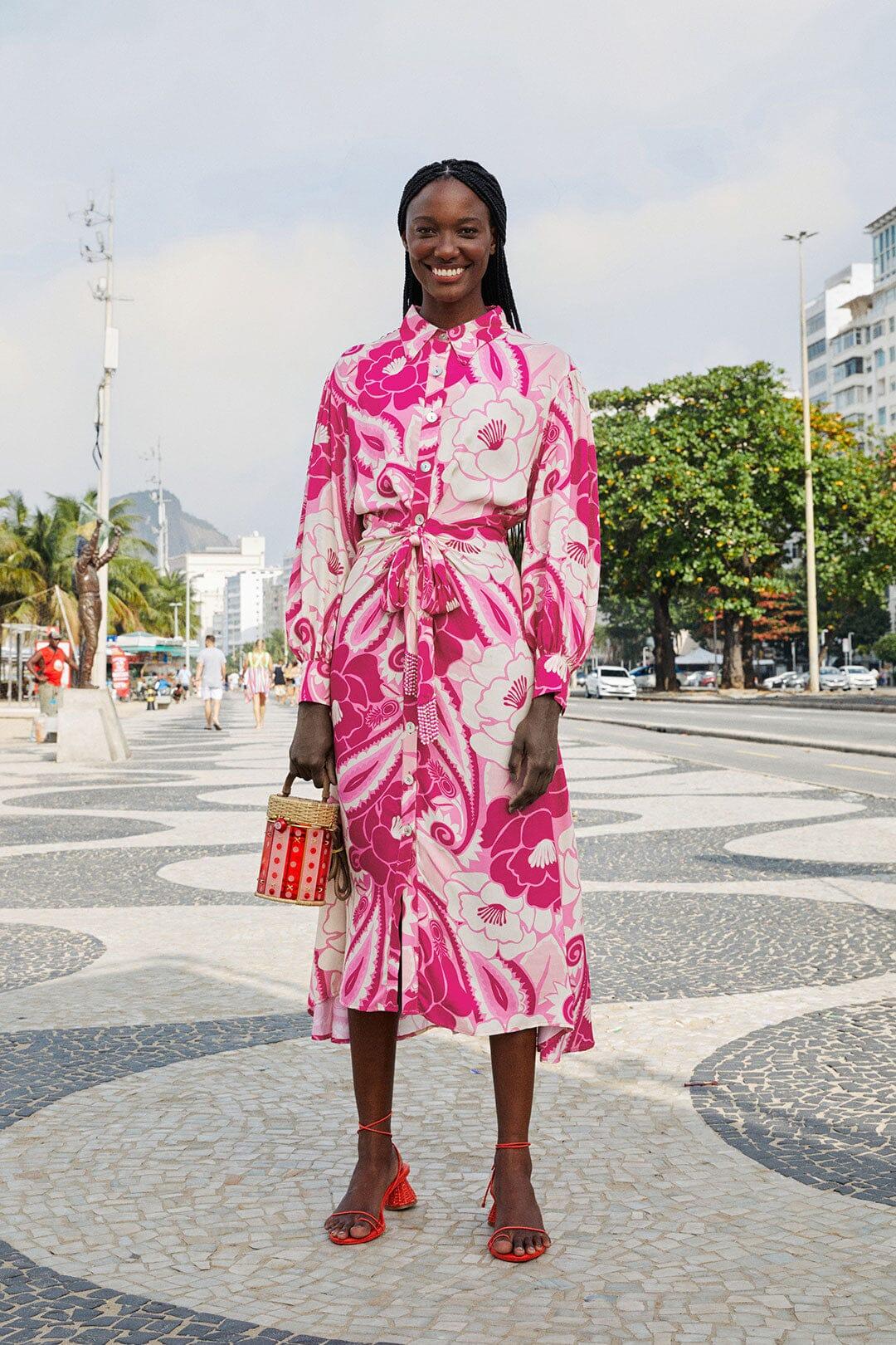 FARM Rio Pink Tropical Groove Midi Dress Lyst