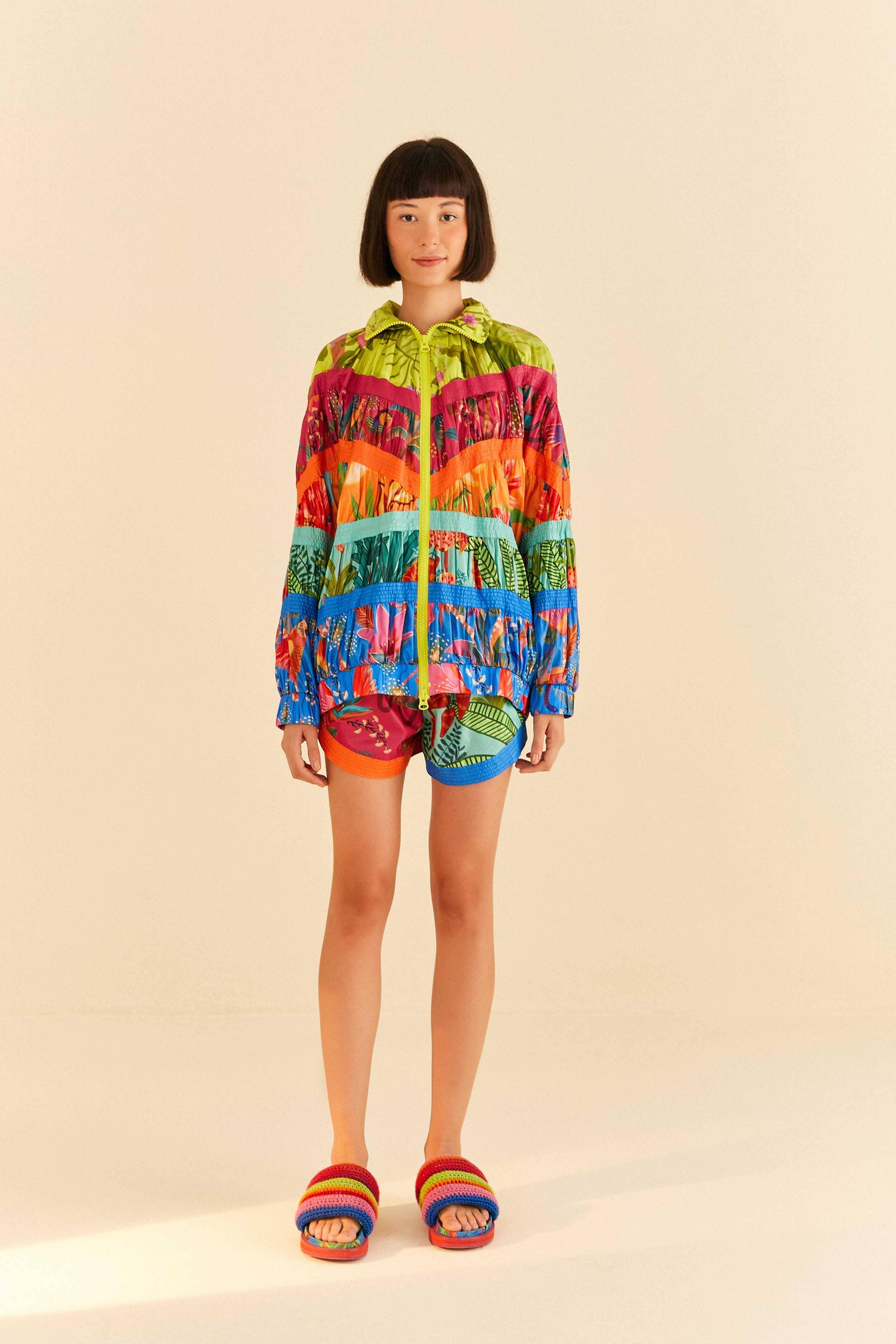 FARM Rio Mixed Prints Nylon Shorts Lyst