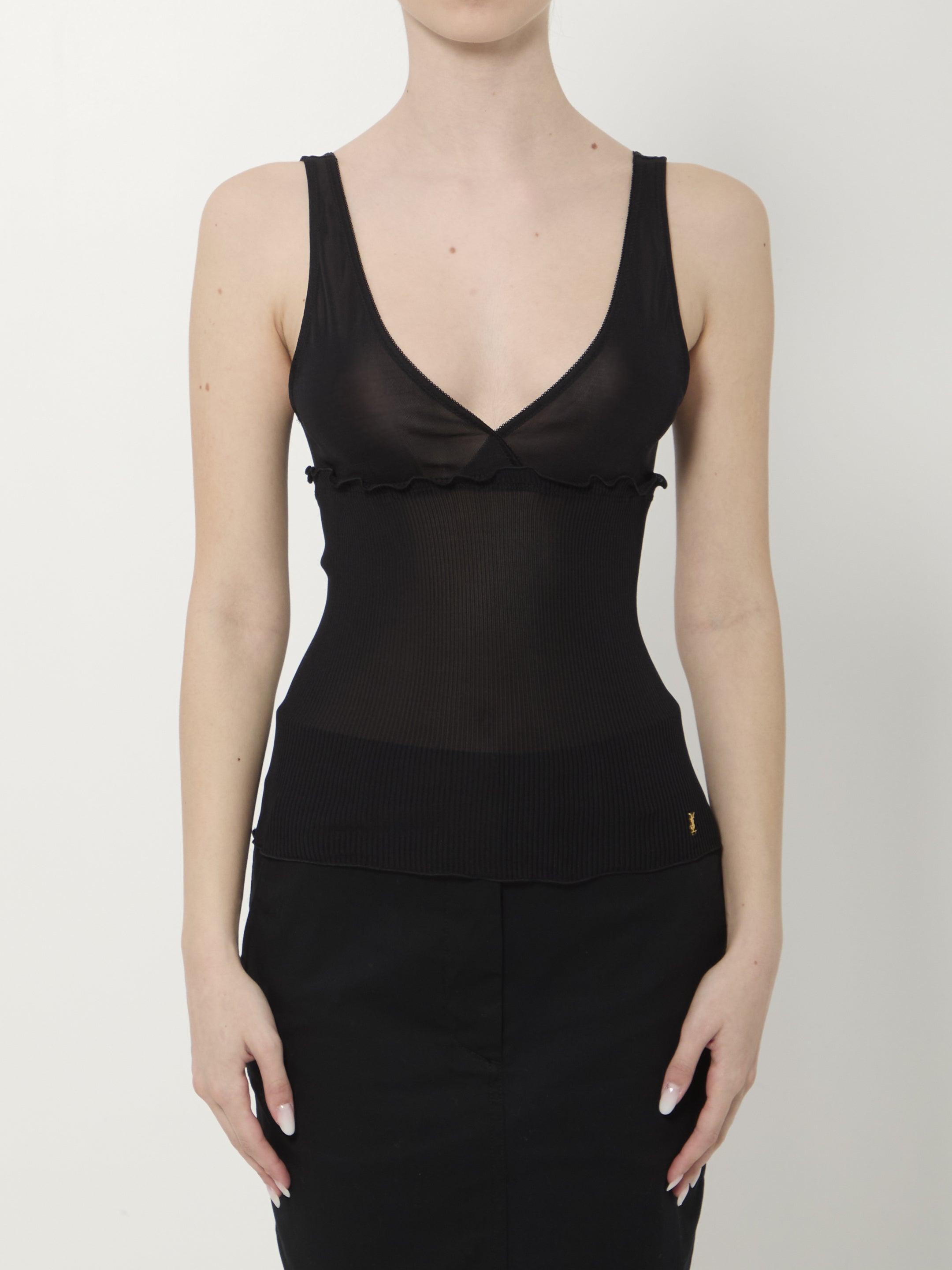 Women's Saint Laurent Sleeveless and tank tops | Lyst